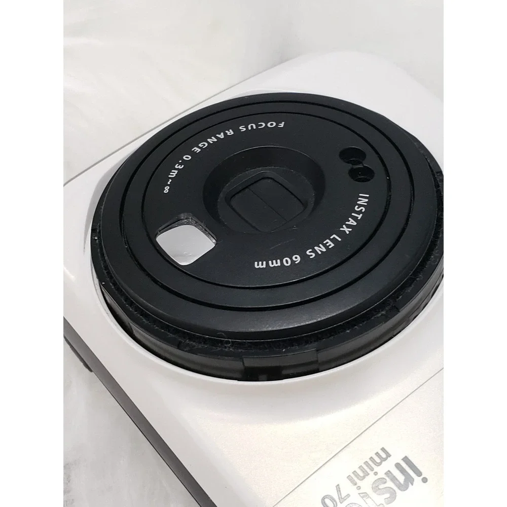 FOR PARTS OR REPAIR!!!! Fujifilm Instax Mini 70 Instant Camera Moon White